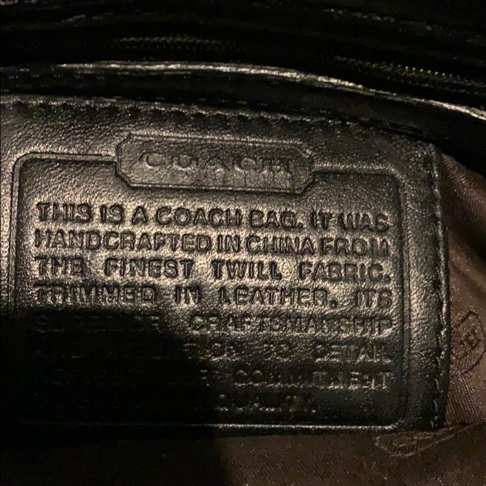 Small black coach bag